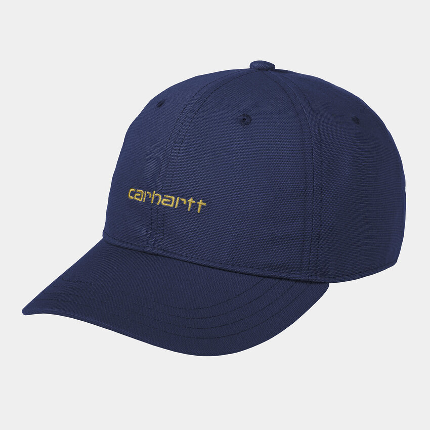 Carhartt WIP Canvas Script Cap Ink/Yellow
