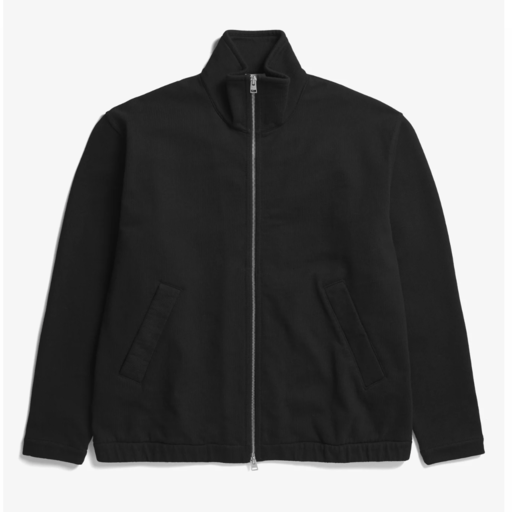 Norse Projects  Bjorn Relaxed Organic Loopback Track Jacket Black
