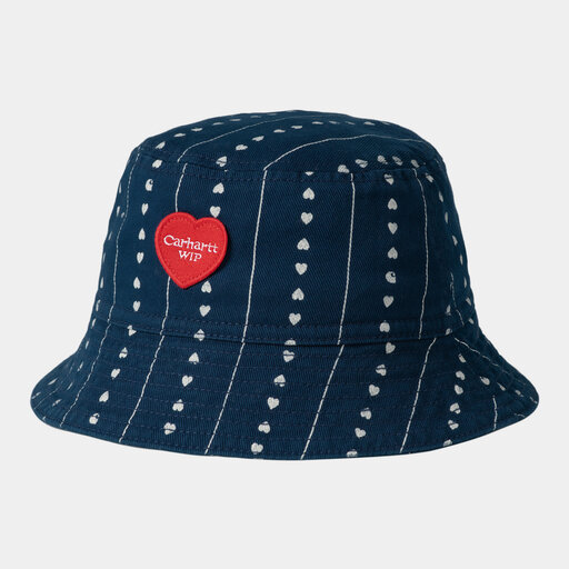 Carhartt WIP Drewe Bucket Hat Heart C Pinstripe Ink/Natural