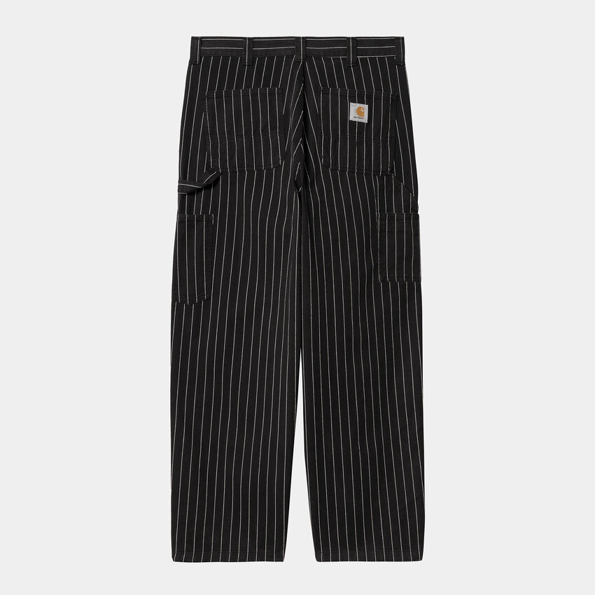 Carhartt WIP OG Single Knee Pant Seaton Stripe Black/Wax Rinsed