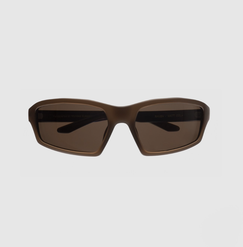 Monokel Raven Matt Cola Brown Solid Polarized Lens
