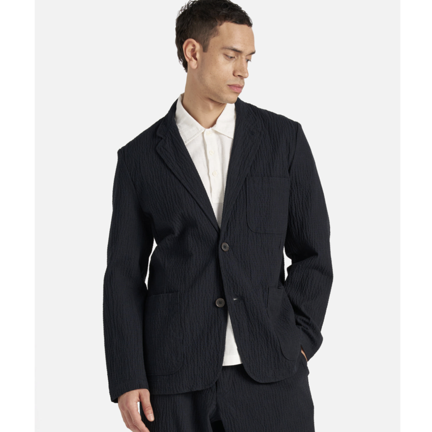 Universal Works Two Button Jacket Dark Navy Ospina Cotton