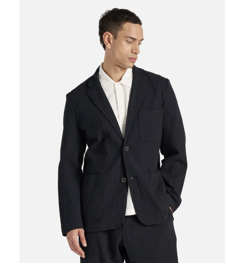 Universal Works Two Button Jacket Dark Navy Ospina Cotton