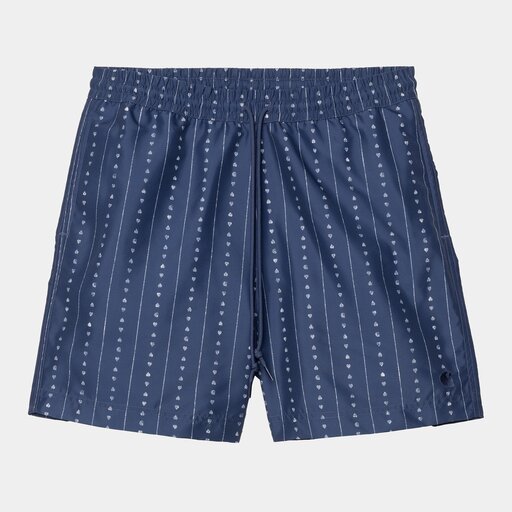 Carhartt WIP Slater Swim Trunks Heart C Pinstripe Ink/Natural