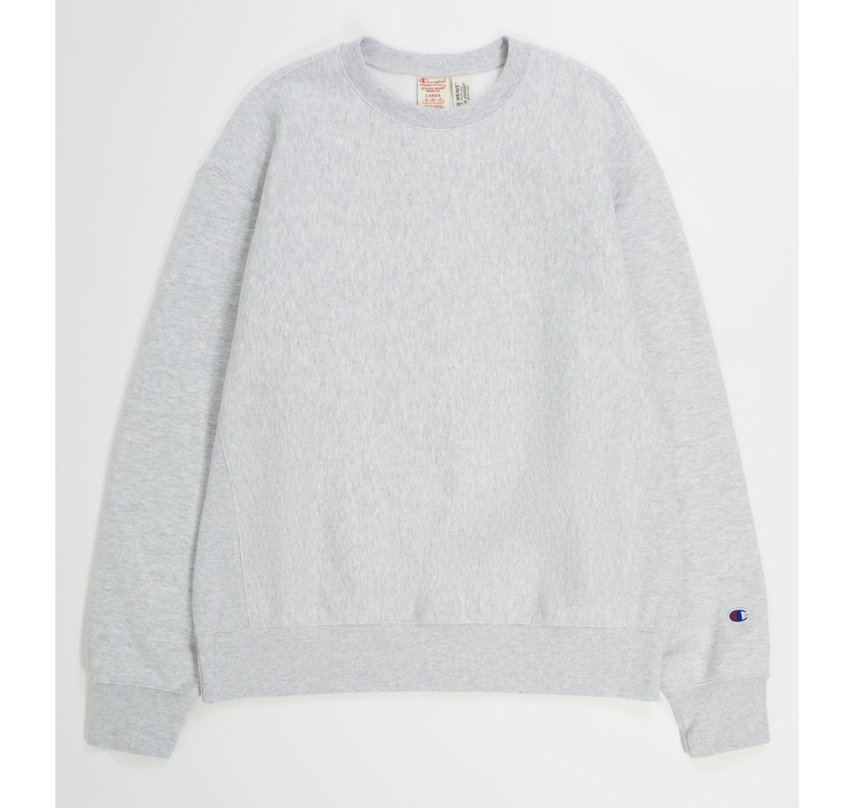 Champion Reverse Weave Heavyweight Fleece Crewneck Sweatshirt Light Grey