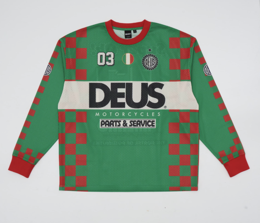 Deus Ex Machina Overlap Moto Jersey Green Bee