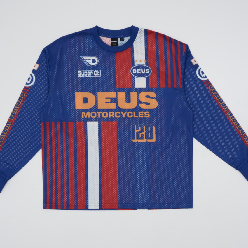 Deus Ex Machina Lay Off Moto Jersey Sodalite Blue