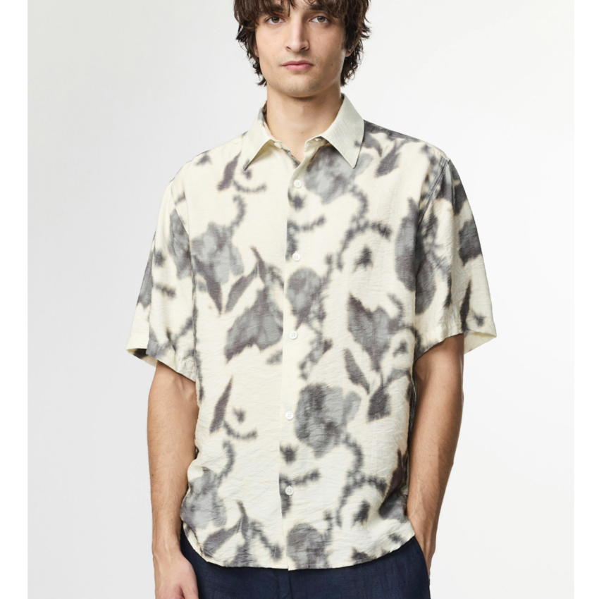 NN07 Freddy SS Shirt 5971 Ecru Print