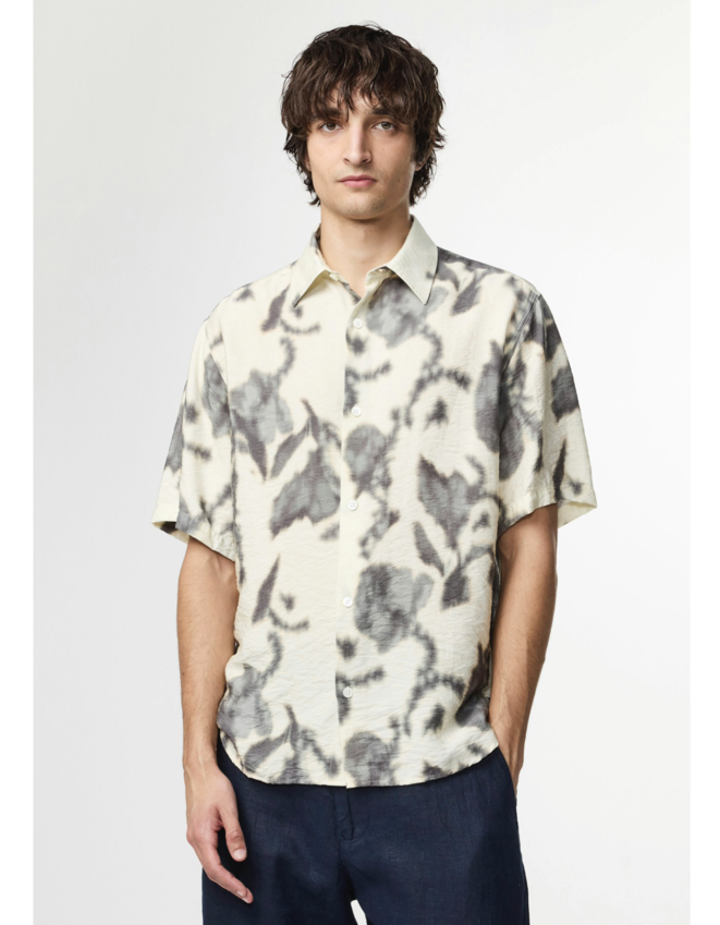 NN07 Freddy SS Shirt 5971 Ecru Print