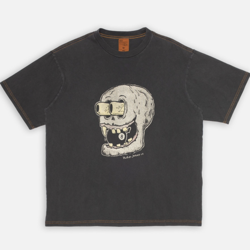 Nudie Jeans Koffe 8 Ball T-Shirt Anthracite