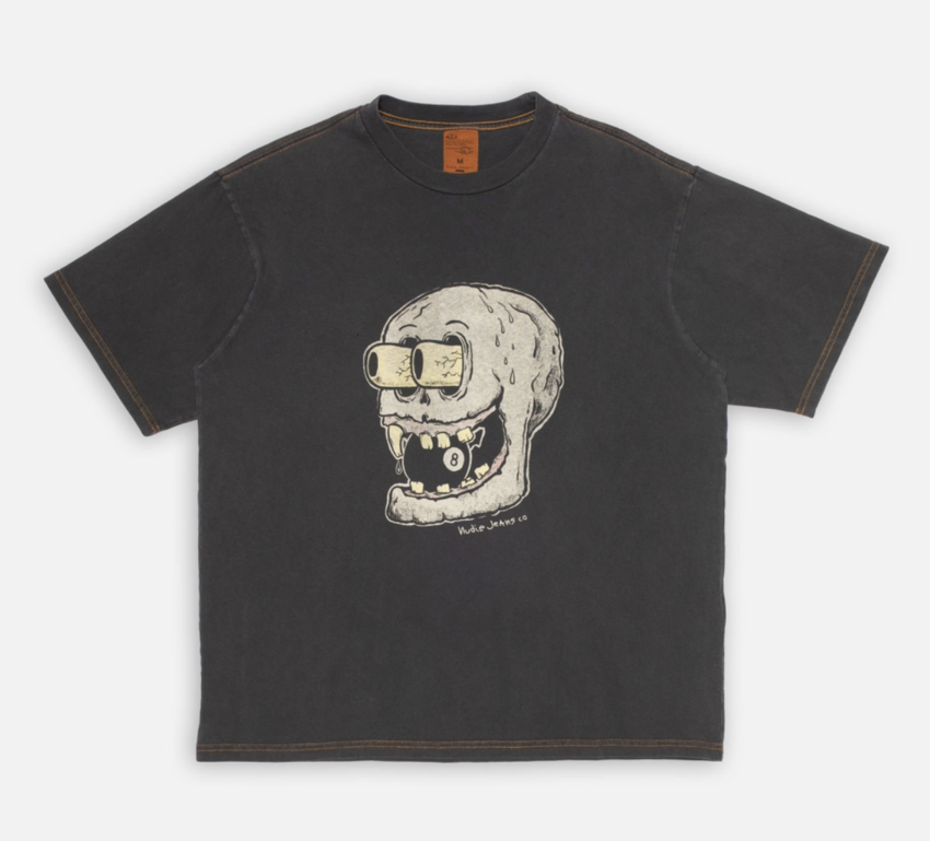 Nudie Jeans Koffe 8 Ball T-Shirt Anthracite