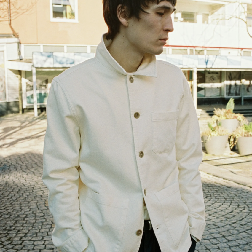 Nudie Jeans Barney Worker Jacket Ivory