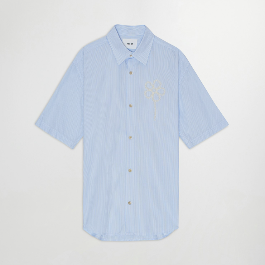 NN07 Freddy SS Shirt 5973 Blue Stripe