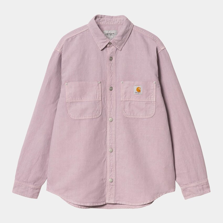 Carhartt WIP Walter Shirt Jacket Garment Dyed Pink Fog