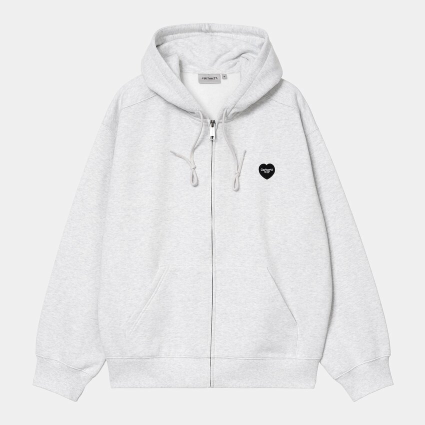 Carhartt WIP Hooded Heart II Hartt Sweat Jacket Ash Heather
