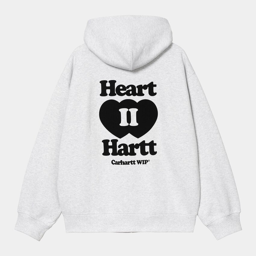 Carhartt WIP Hooded Heart II Hartt Sweat Jacket Ash Heather