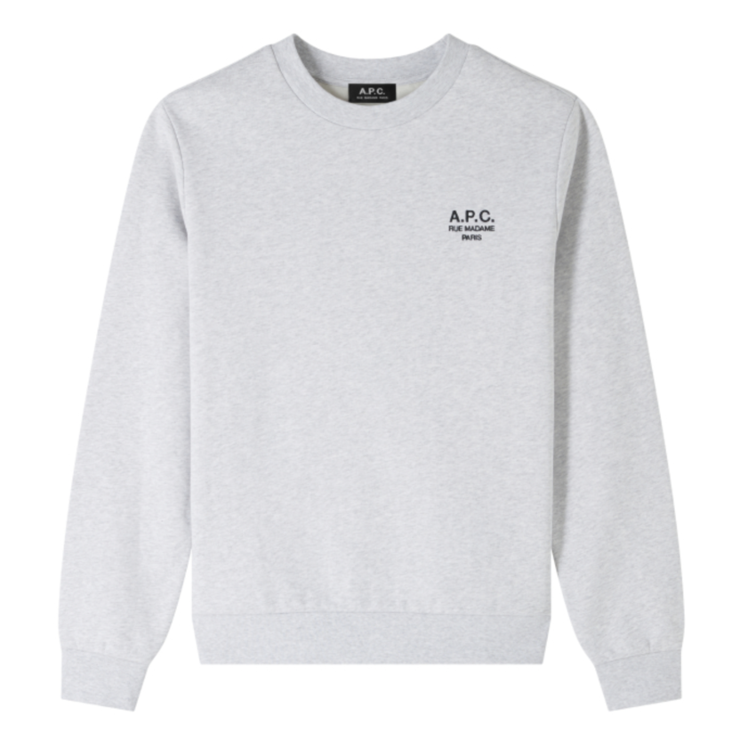 A.P.C. Paris Standard Rue Madame Sweatshirt Heather Grey/Black