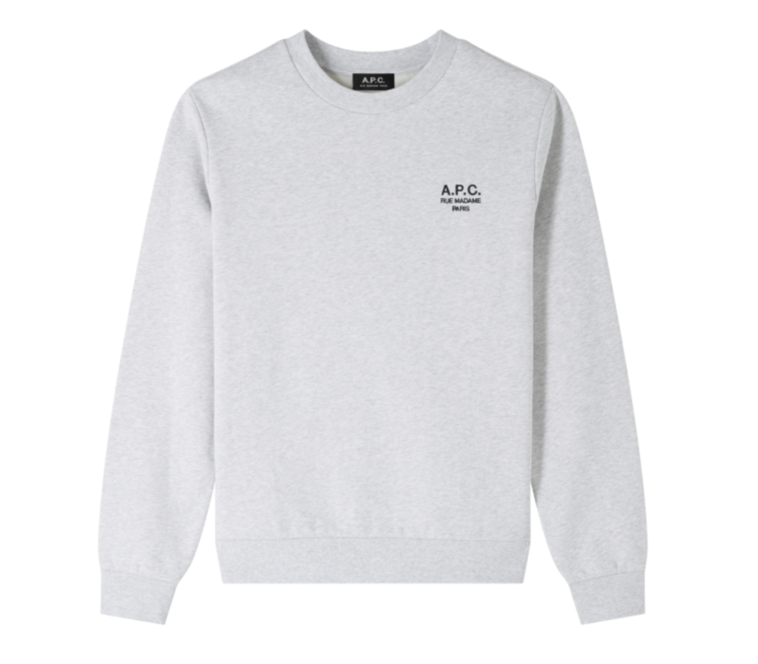 A.P.C. Paris Standard Rue Madame Sweatshirt Heather Grey/Black