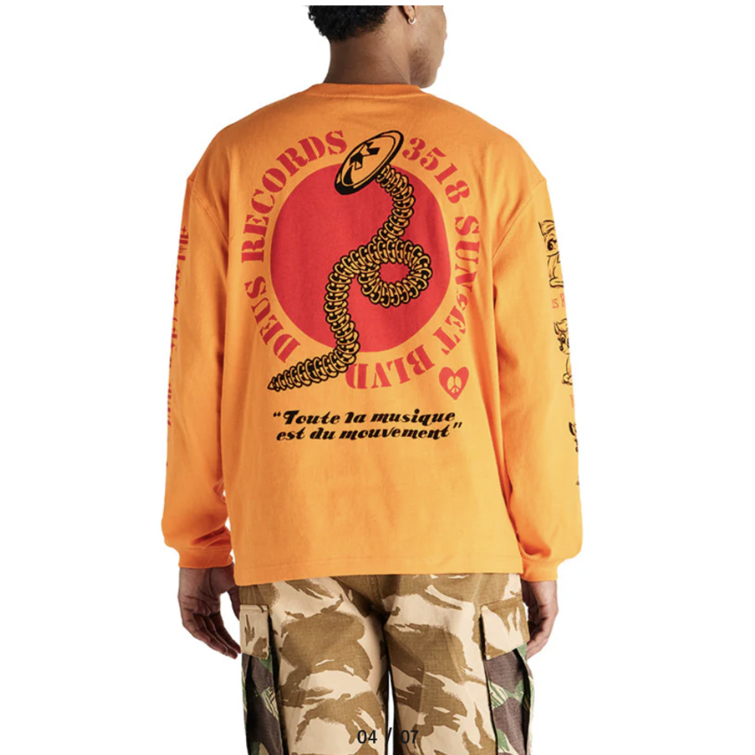 Deus Ex Machina Dancing Ghost Longsleeve Persimmon Orange