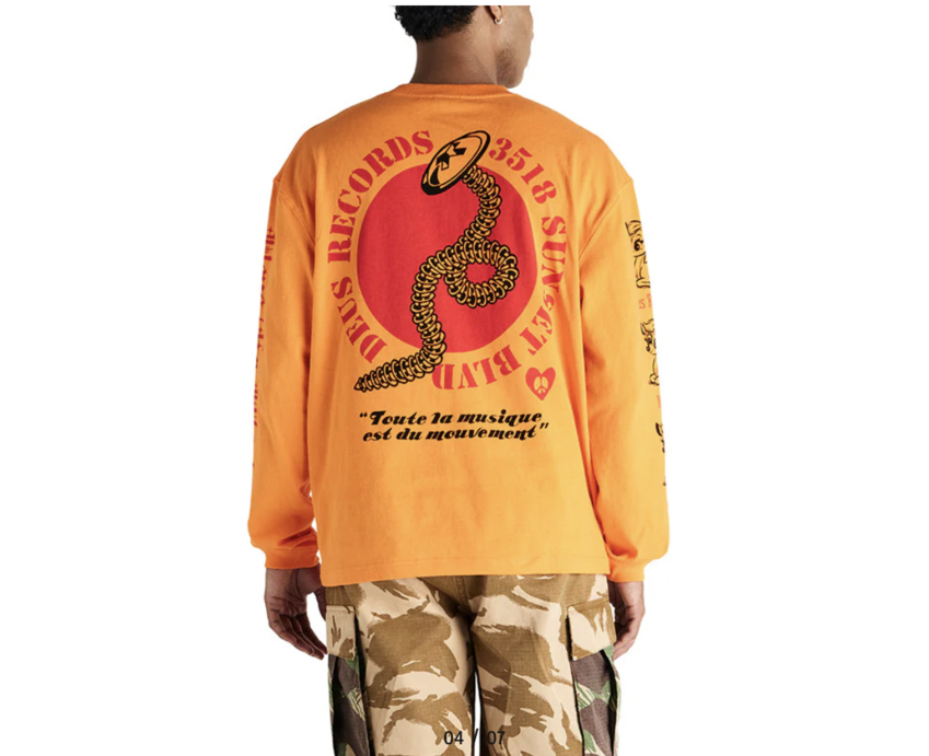 Deus Ex Machina Dancing Ghost Longsleeve Persimmon Orange