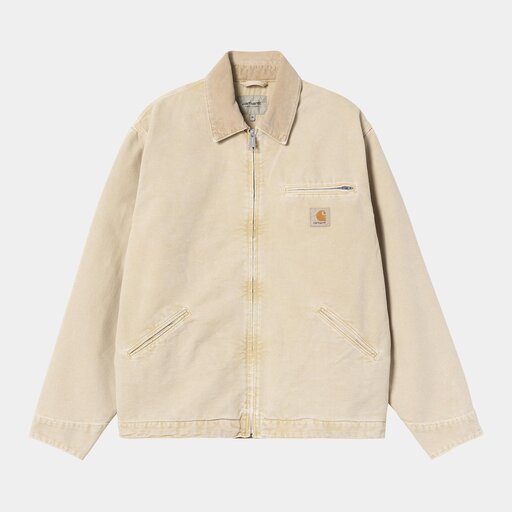 Carhartt WIP OG Detroit Jacket Chalk Wash Dusty H Brown