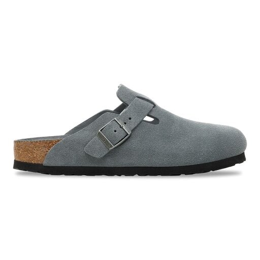 Birkenstock Boston SFB Suede Basalt Gray Tonal