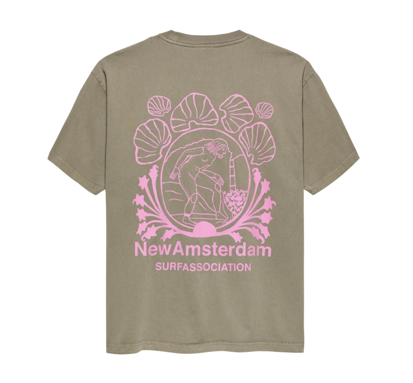 New Amsterdam Surf Association  Lost Surfer Tee Taupe