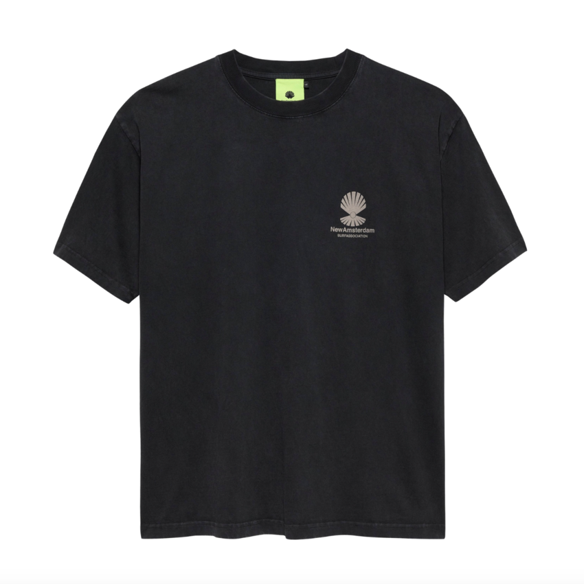 New Amsterdam Surf Association  Oyster Tee Black