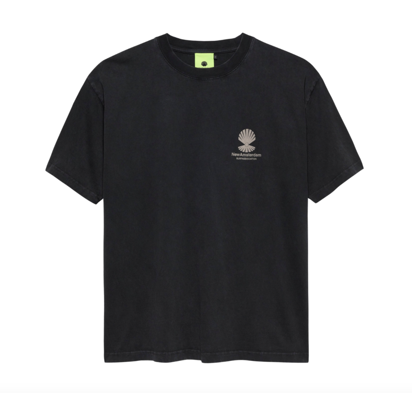 New Amsterdam Surf Association  Oyster Tee Black