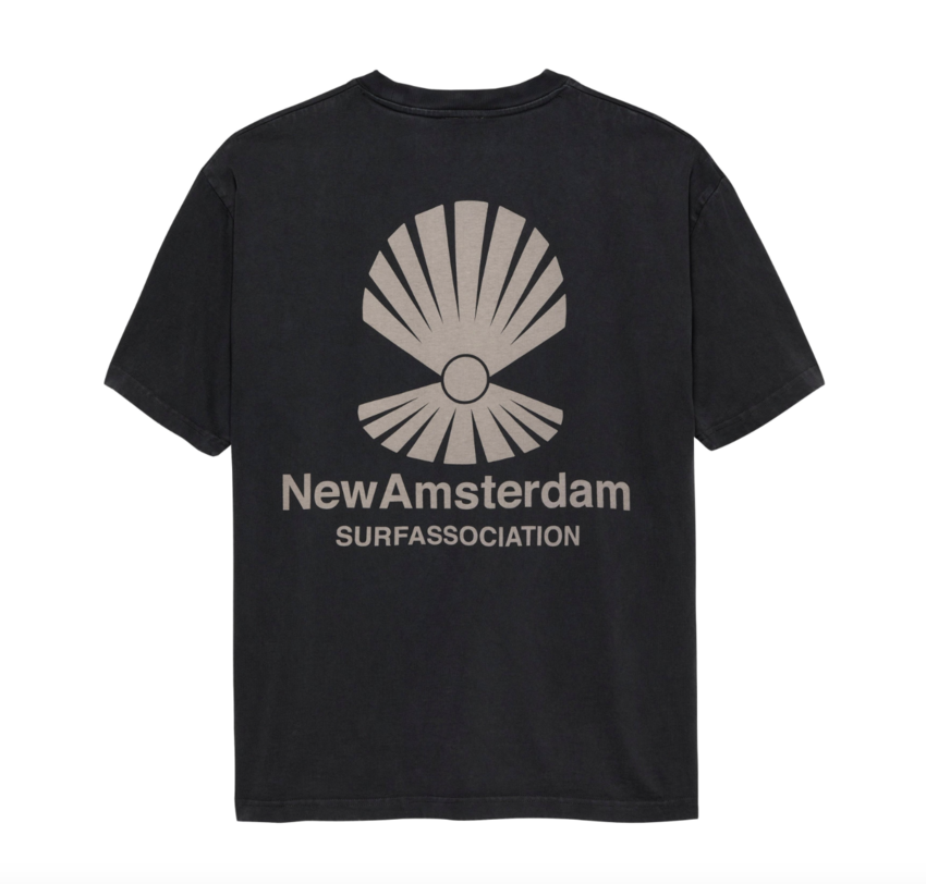 New Amsterdam Surf Association  Oyster Tee Black