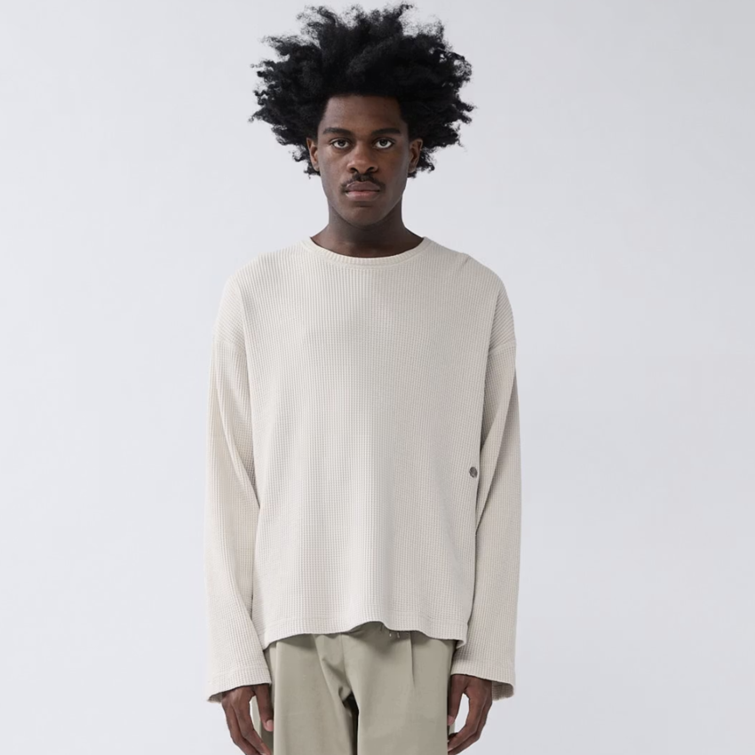 New Amsterdam Surf Association  Waffle Long Sleeve Washed Grey