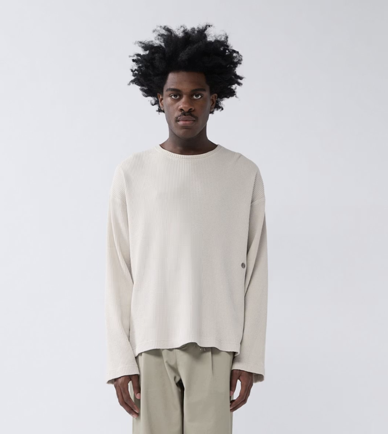 New Amsterdam Surf Association  Waffle Long Sleeve Washed Grey