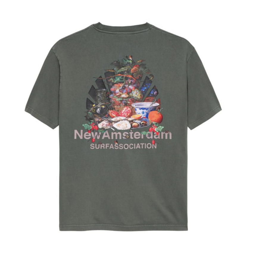 New Amsterdam Surf Association  Buffet Tee Shark Green