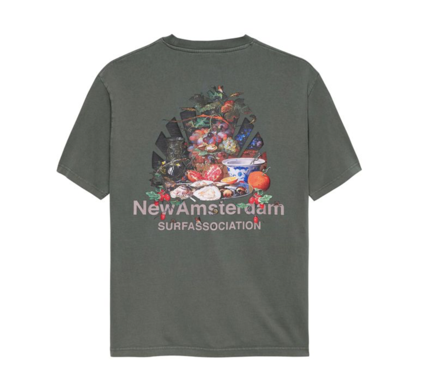 New Amsterdam Surf Association  Buffet Tee Shark Green