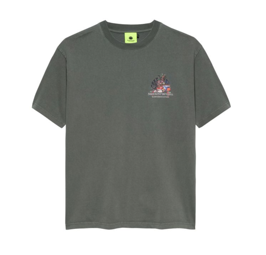 New Amsterdam Surf Association  Buffet Tee Shark Green