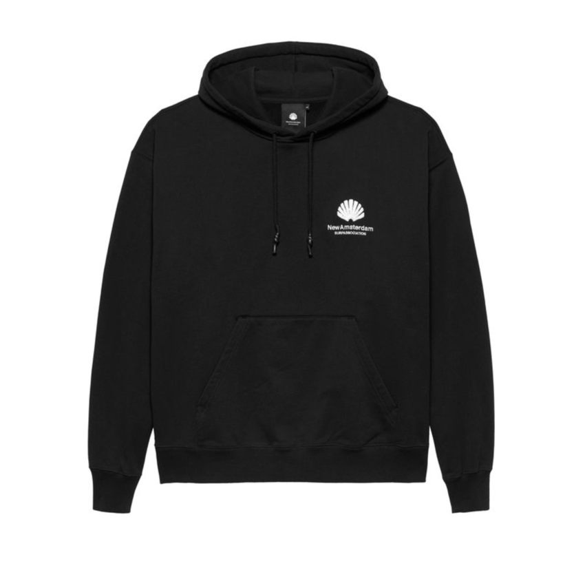 New Amsterdam Surf Association  Logo Hoodie Black/White
