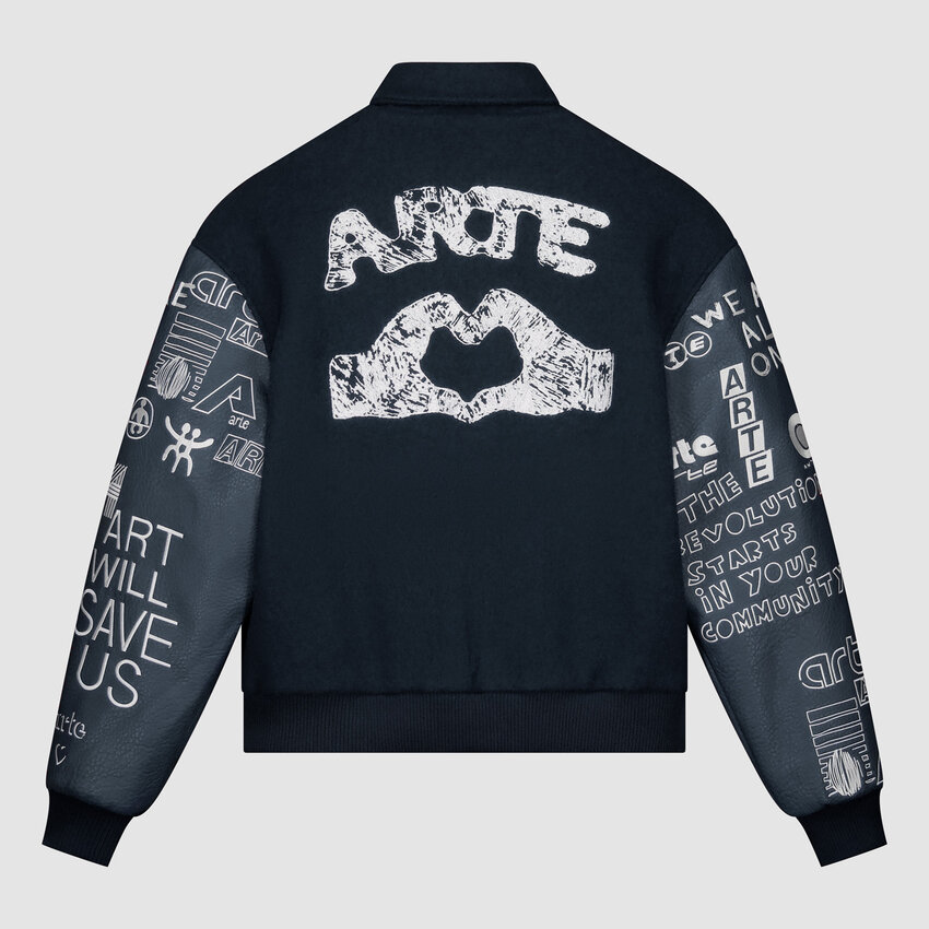 ARTE Antwerp Art Saves College Jacket Navy
