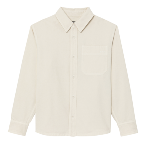 A.P.C. Paris Basile Embroidered Logo Overshirt Cream