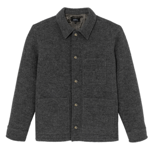 A.P.C. Paris Emile Logo Jacket Grey Melange
