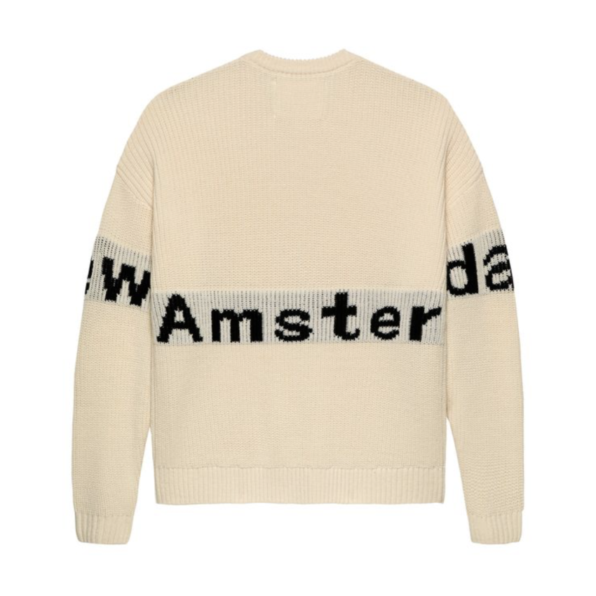New Amsterdam Surf Association  Name Crew Knit Ecru/Black