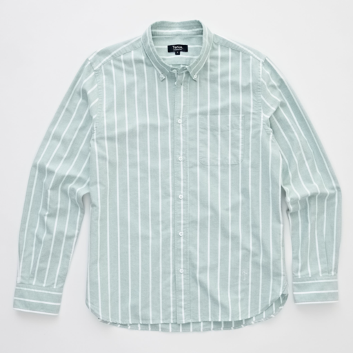 Tenue. Ralph Shirt Sage White Striped