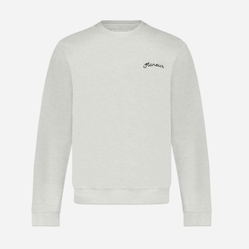 Flaneur Homme Signature Sweater Heather Cool Grey