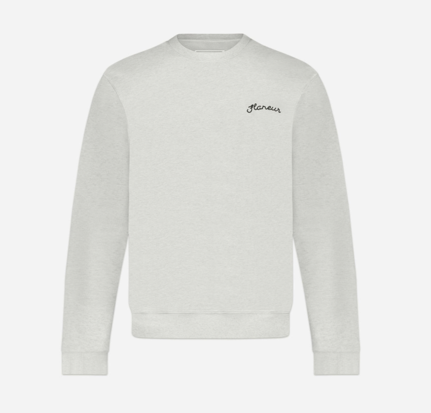 Flaneur Homme Signature Sweater Heather Cool Grey