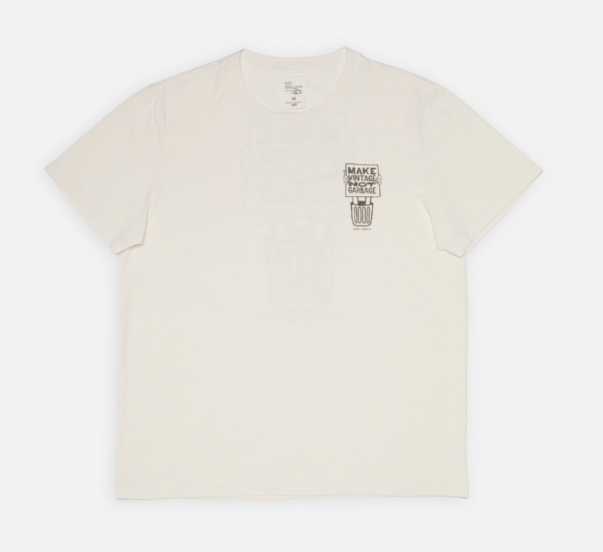 Nudie Jeans Roy Garbage T-Shirt Chalk White