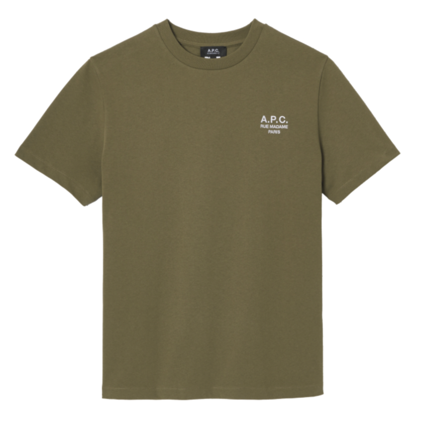 A.P.C. Paris Standard Rue Madame Tee Khaki/Ecru