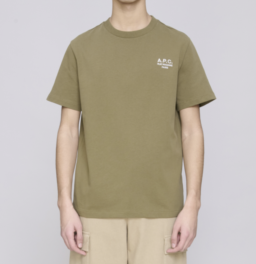 A.P.C. Paris Standard Rue Madame Tee Khaki/Ecru
