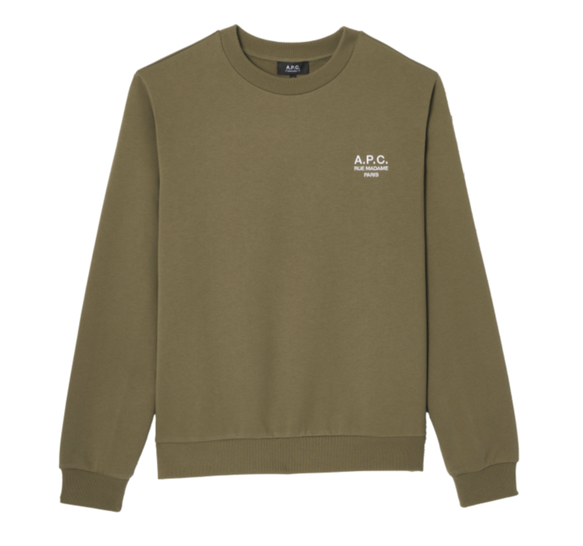 A.P.C. Paris Standard Rue Madame Sweat Khaki/White
