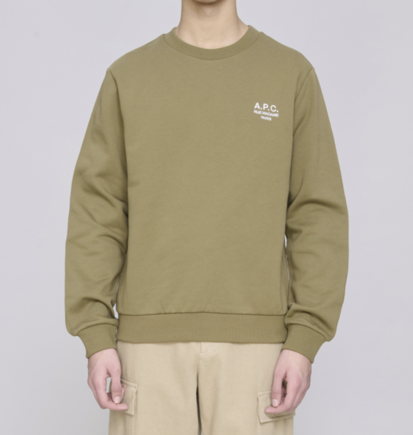 A.P.C. Paris Standard Rue Madame Sweat Khaki/White