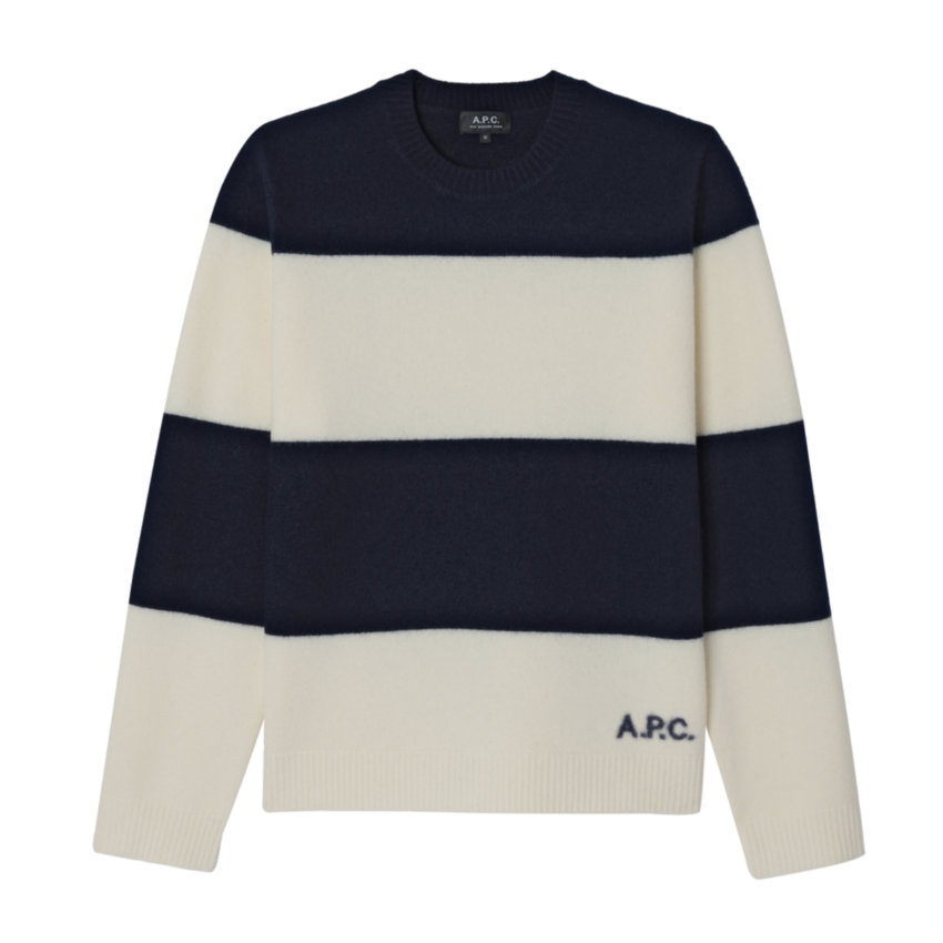 A.P.C. Paris Edwardo Jumper Dark Navy/Ecru