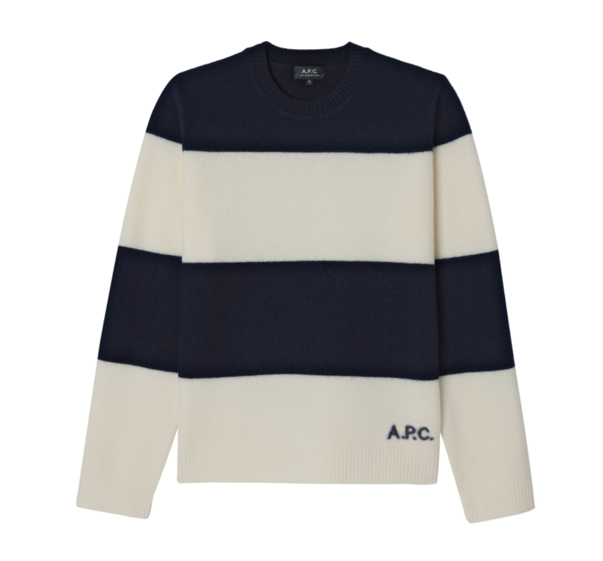 A.P.C. Paris Edwardo Jumper Dark Navy/Ecru